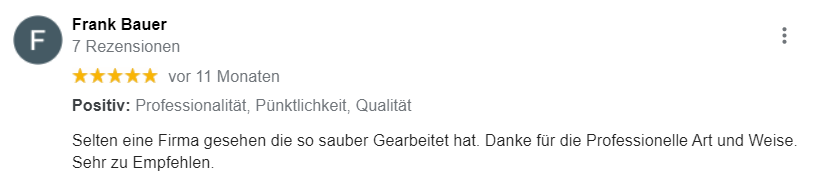 Google Bewertung Nr. 3